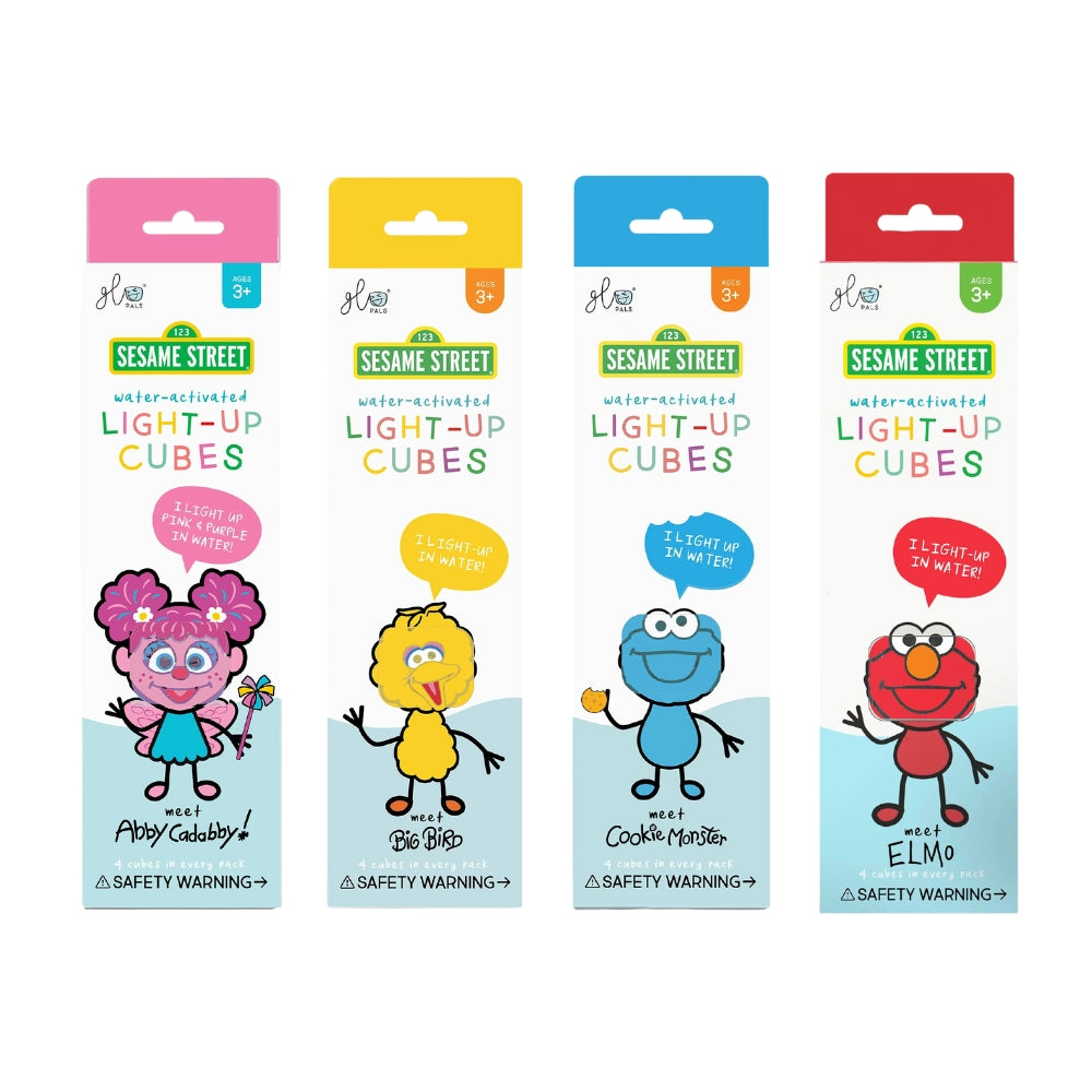 Set de 4 Cubos que Brillan en la Oscuridad - Calle Sesamo