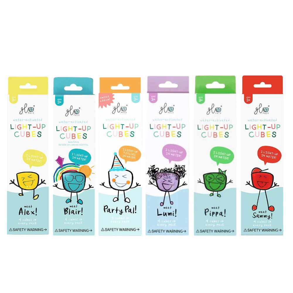 Set de 4 Cubos que Brillan en la Oscuridad - Distintos Personajes