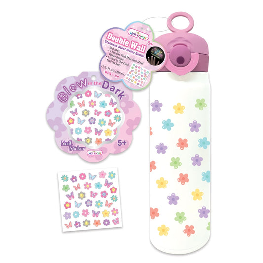 Termo de Acero Inoxidable Doble Pared 15.22 FL oz / 450 ml - Groovy Flower