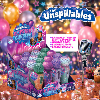 The Unspillables Pop Star Bubbles - Microfono de Burbujas - Disp. Aprox. 11 de Mayo 2026