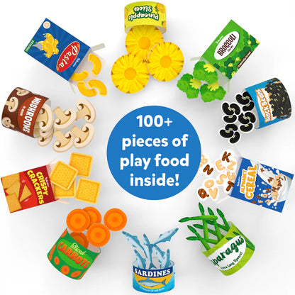 Grocery Set With Play Food - Set de 100+ Piezas Comida, Envases, y Más!