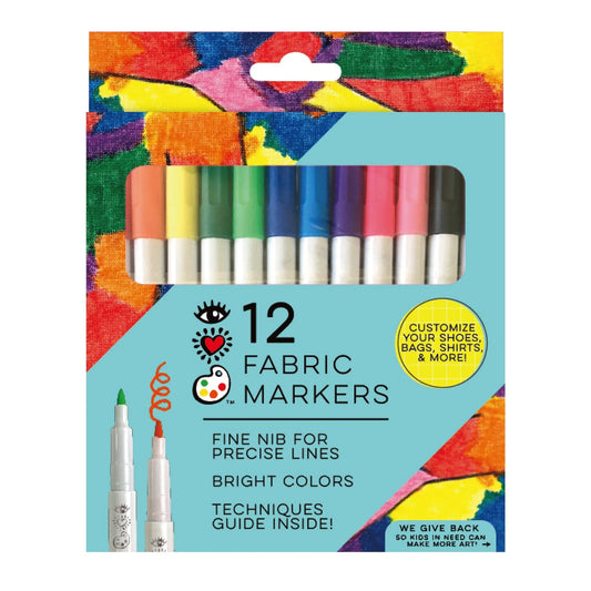 iHeartArt 12 Fabric Markers - Marcadores para Tela