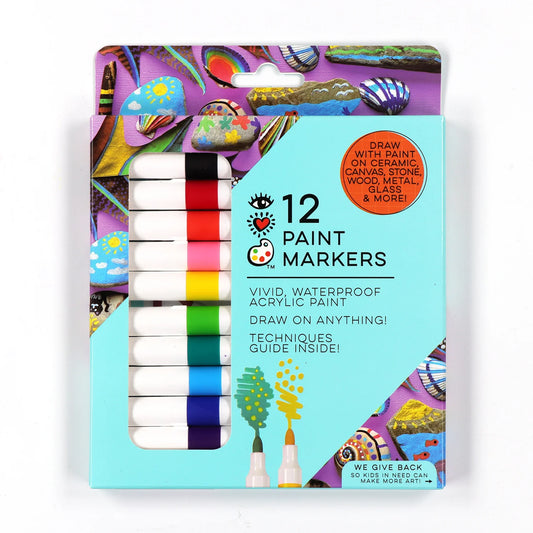 iHeartArt 12 Acrylic Paint Markers - Marcadores de Pintura Acrilica