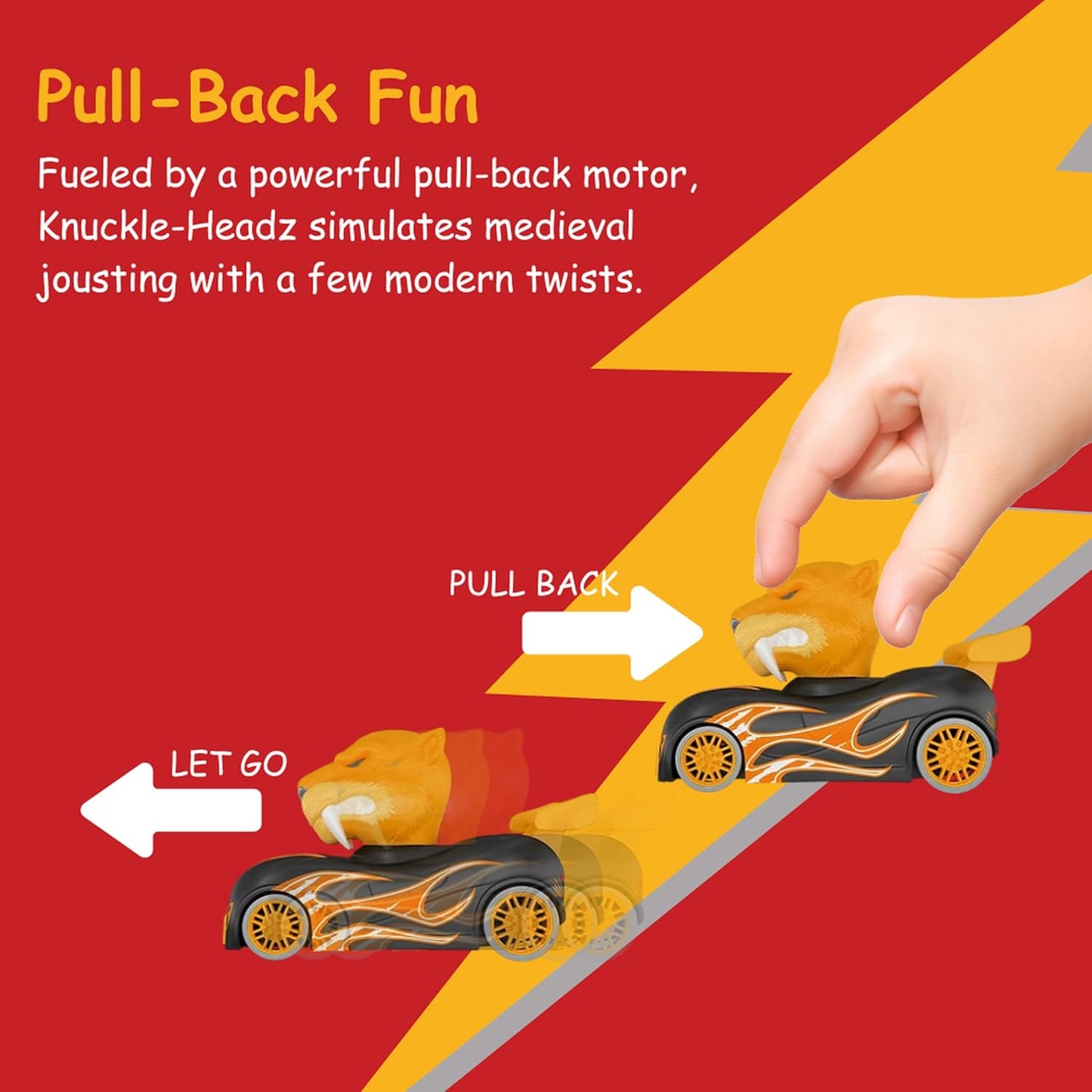 Kuckle Headz Shark Vs Dino - Set de 2 Carritos Chocones