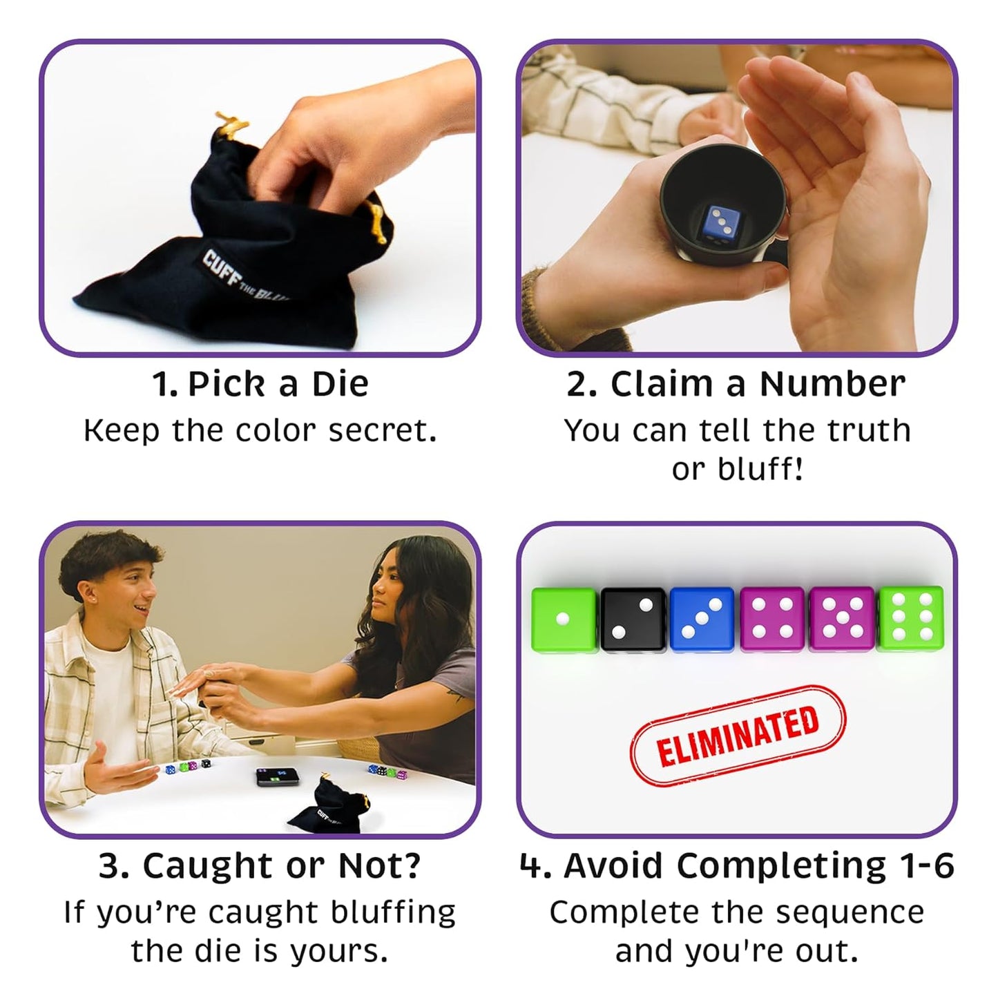 Cuff the Bluff - Juego de Mesa Tipo Dúdalo