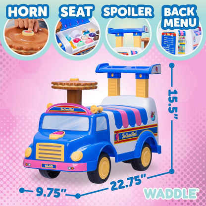Carrito Interactivo para Sentarse y Empujar Camion de Helados - Ice Cream Truck Foot-to-Floor