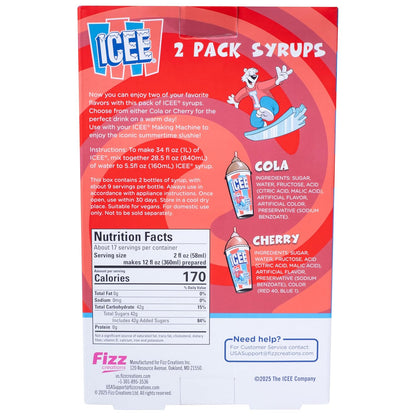 Paquete de 2 Sabores de ICEE - Cola y Cherry