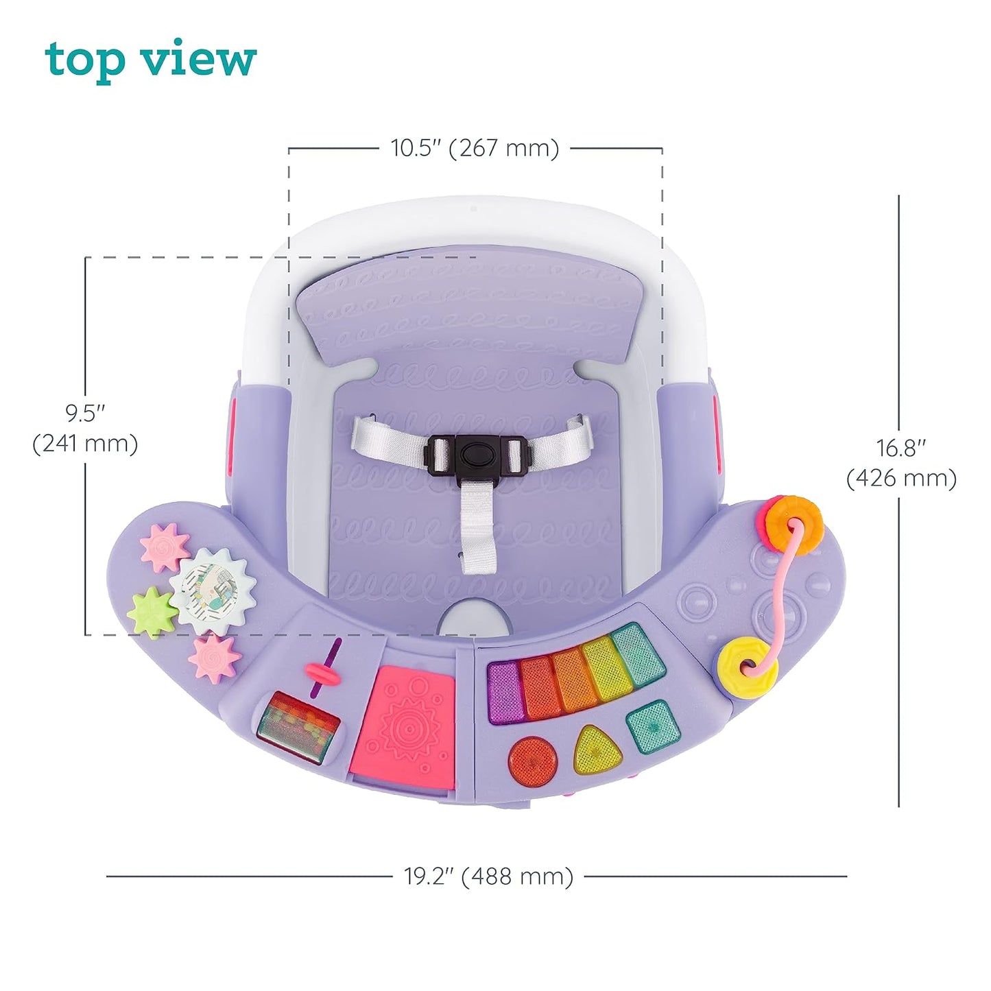 3 en 1 Silla de Comer y Booster con Luces y Sonidos - Lavanda