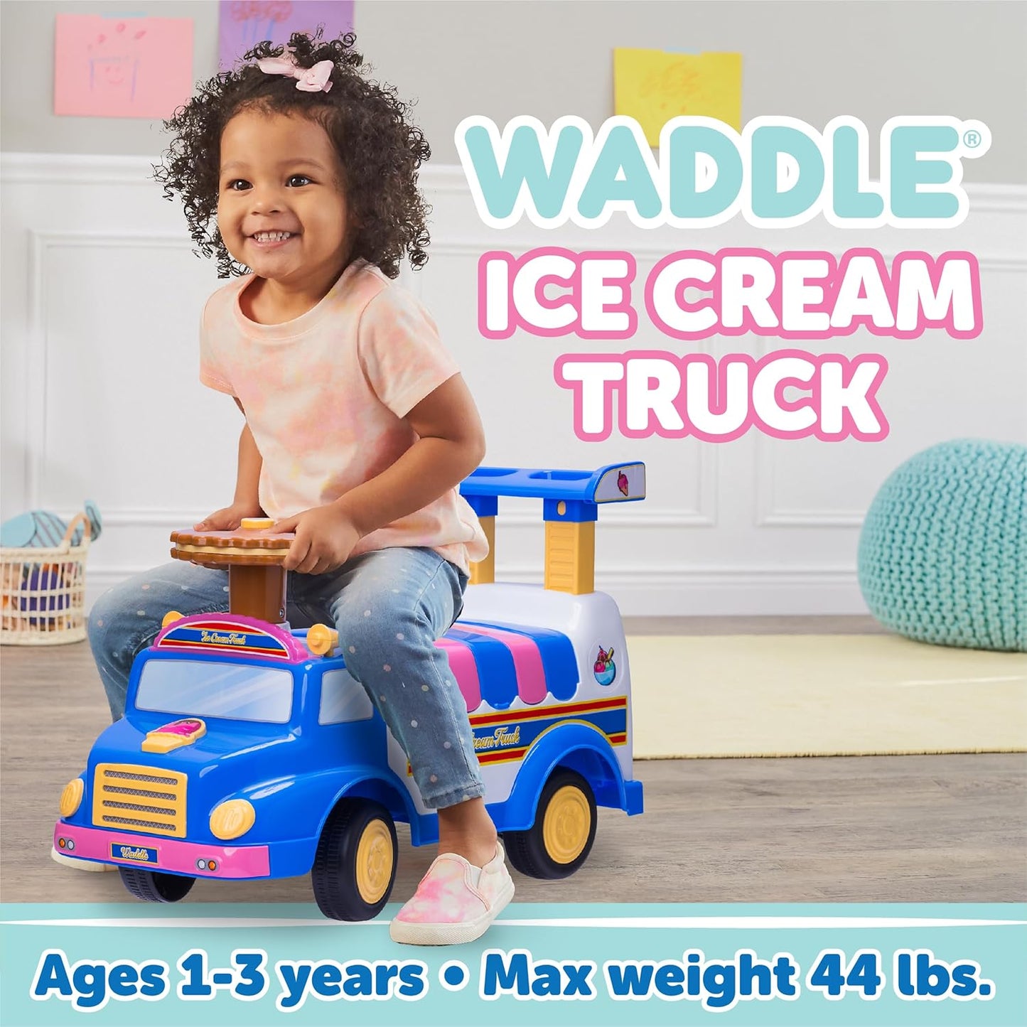 Carrito Interactivo para Sentarse y Empujar Camion de Helados - Ice Cream Truck Foot-to-Floor
