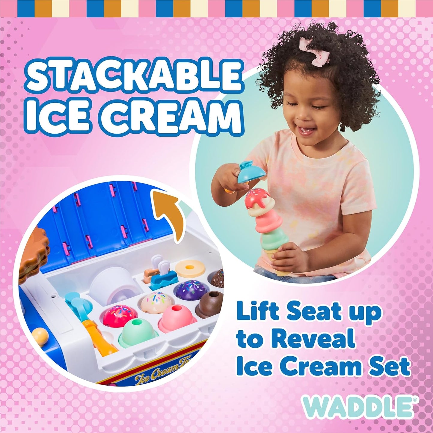 Carrito Interactivo para Sentarse y Empujar Camion de Helados - Ice Cream Truck Foot-to-Floor