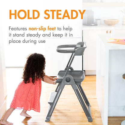 Pivot Toddler Tower Gray - Torre de Aprendizaje y silla de comer
