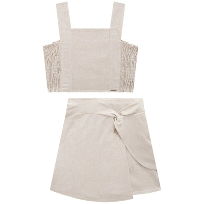 Conjunto de Top y Falda de Lino