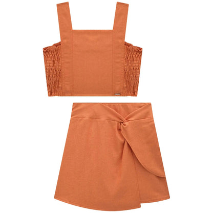 Conjunto de Top y Falda de Lino