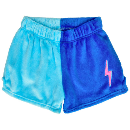 Shorts Peludos - 2 Tonos de Azul