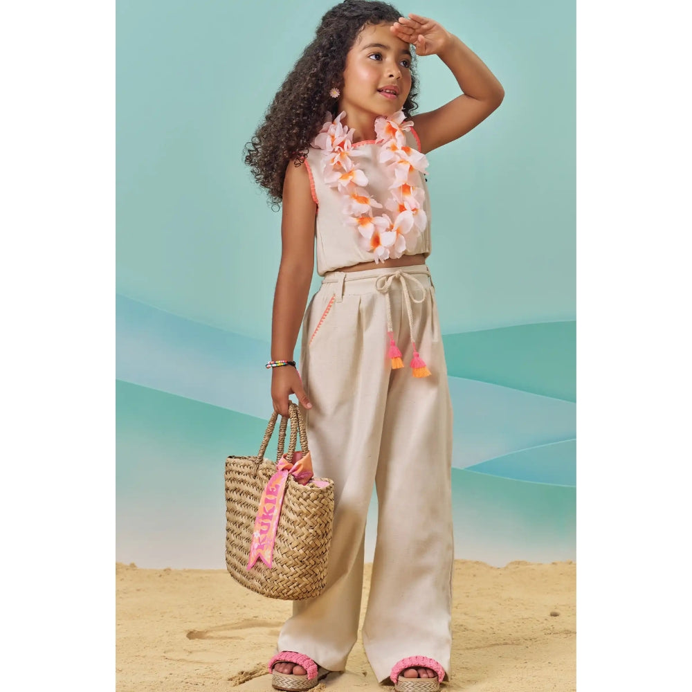 Conjunto de Blusa sin Mangas y Pantalon Largo