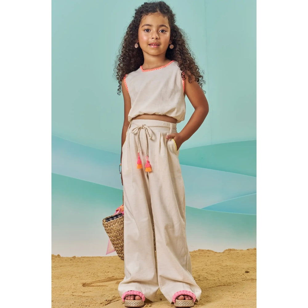 Conjunto de Blusa sin Mangas y Pantalon Largo