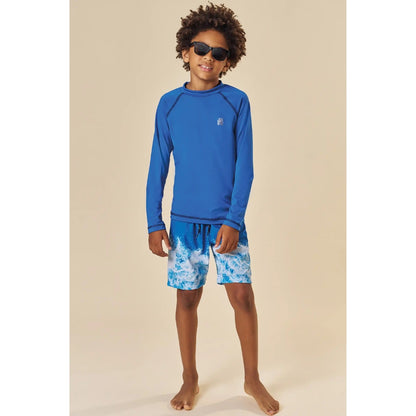Rashguard Manga Larga Azul y Vestido de Baño Oceano