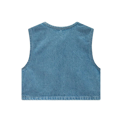 Vestido Manga Corta con Chaleco de Jean