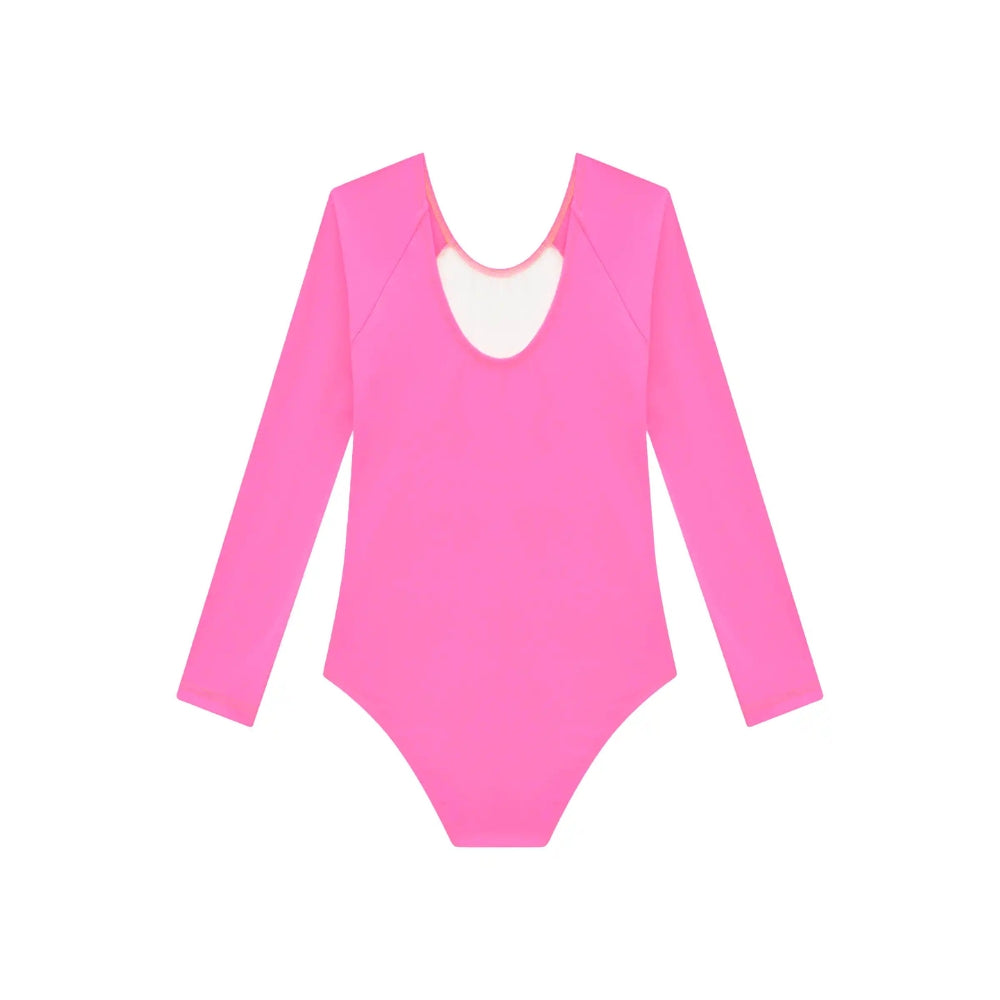 Vestido de Baño 1 Pieza Manga Larga UV 50+ - Rosado Colorblock
