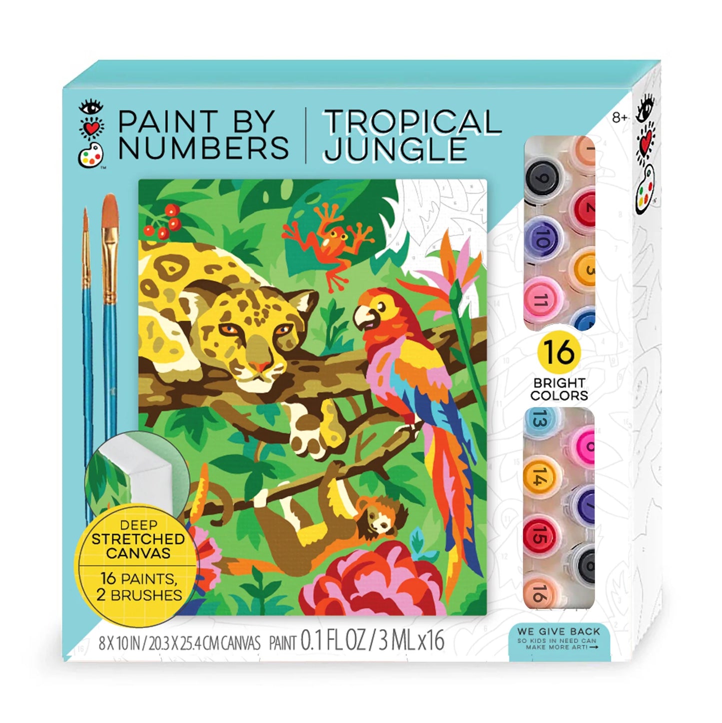 iHeartArt Paint By Numbers Tropical Jungle - Pinta por Numeros Jungla Tropical