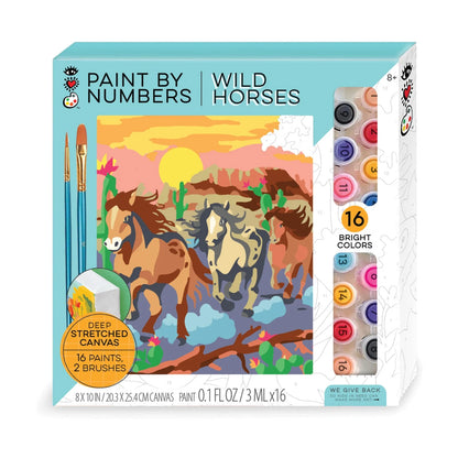iHeartArt Paint by Numbers Wild Horses - Pinta Por Números Caballos
