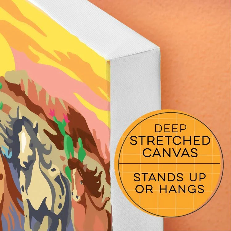 iHeartArt Paint by Numbers Wild Horses - Pinta Por Números Caballos