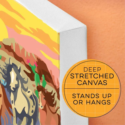 iHeartArt Paint by Numbers Wild Horses - Pinta Por Números Caballos