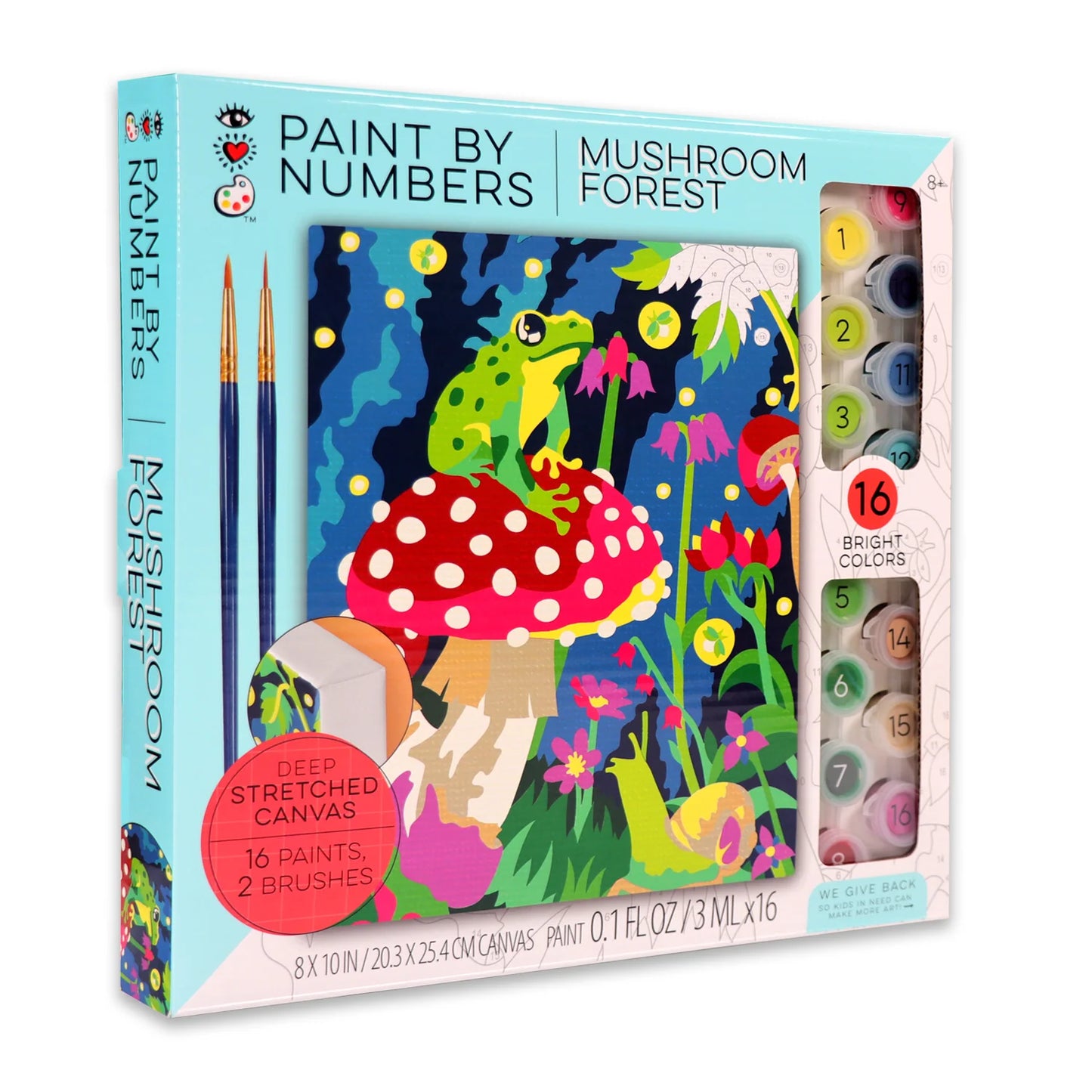 iHeartArt Paint By Numbers Frog & Mushroom - Pinta por Números Rana y Hongos