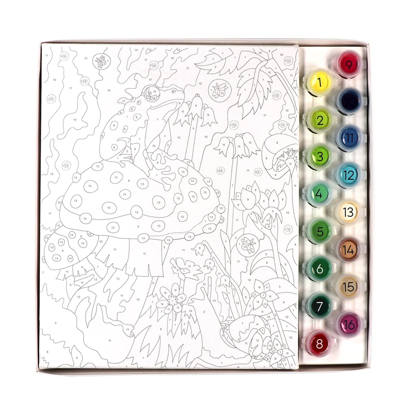 iHeartArt Paint By Numbers Frog & Mushroom - Pinta por Números Rana y Hongos