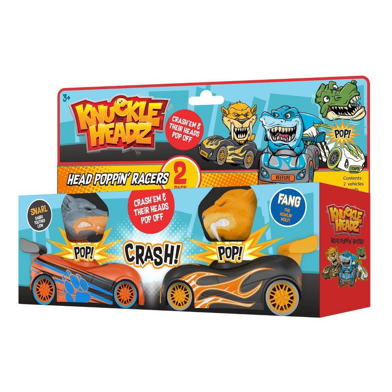 Knuckle Heads Wolf Vs Cat - Set de 2 Carritos Chocones