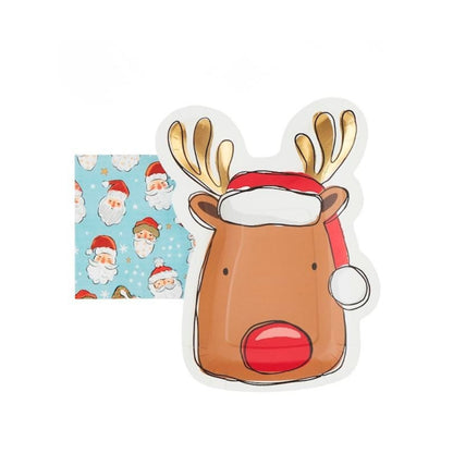 Set de Platos Navideños con Servilletas