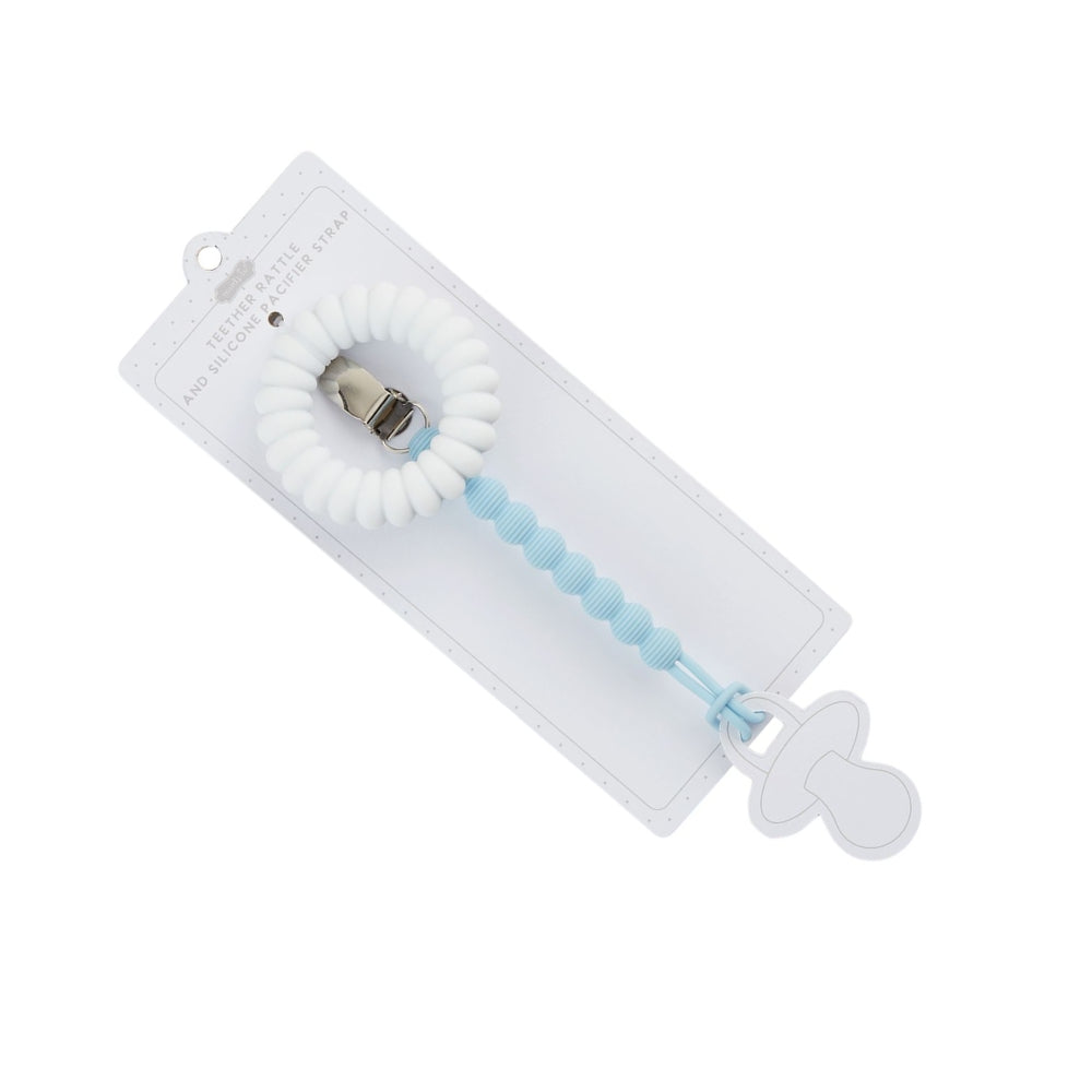 White Pacy Strap & Teether Set