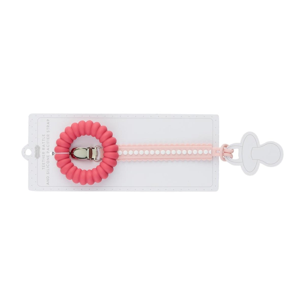 Hot Pink Pacy Strap & Teether Set