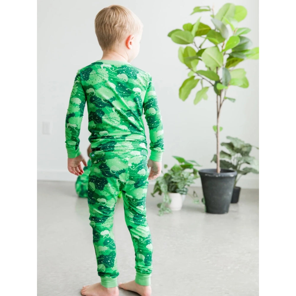 Pijama Camo Verde 2 Piezas / Long Sleeve Pajama Set