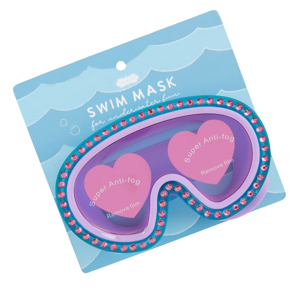 Rhinestone Goggle Mask / Mascara de Bucear Morada