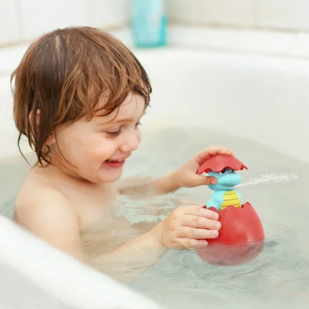 Red Pop-Up Dino Bath Toy / Juguete de Dino de Baño que Salta