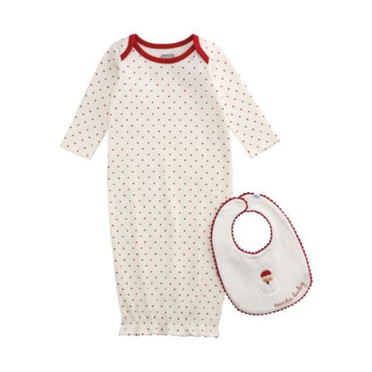 Pijama de Navidad - Santa Baby con Babero Talla 0-3M