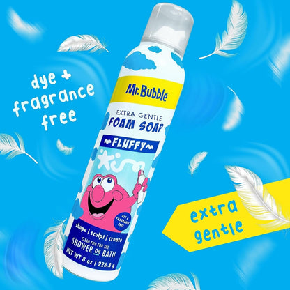 Mr. Bubble Jabón de espuma Azul Extra Suave