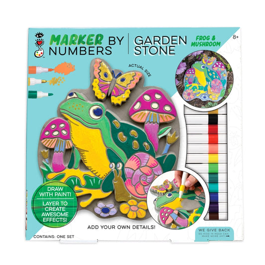 iHeartArt Marker By Numbers Garden Stone - Pinta por Números con Marcadores Jardín