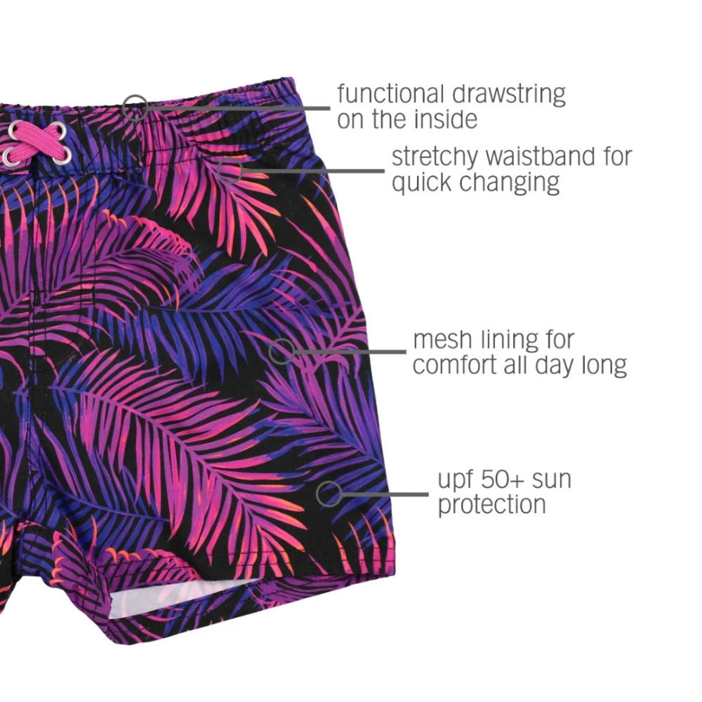 Vestido de Baño de Niño Palmeras Lila / Marine Glow