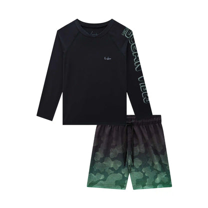 Rashguard Manga Larga Y Vestido de Baño