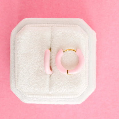 Argollas de Oro Peach 8mm (Cubiertas 18K)