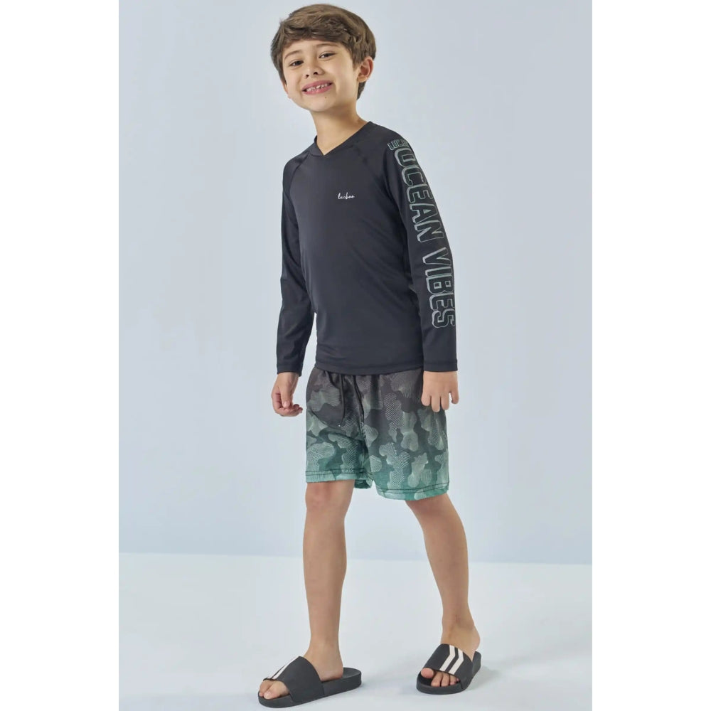 Rashguard Manga Larga Y Vestido de Baño