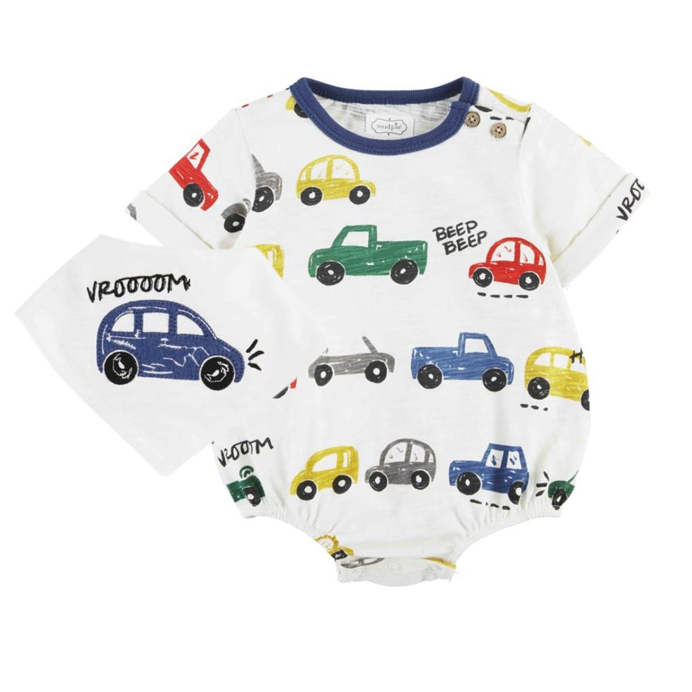 Onesie de Carrito y Babero