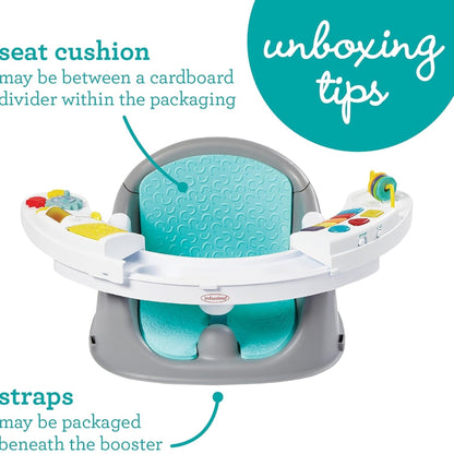 3 en 1 Silla de Comer y Booster con Luces y Sonidos - Turquesa