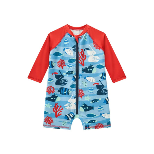 Vestido de Baño Manga Larga Una Pieza