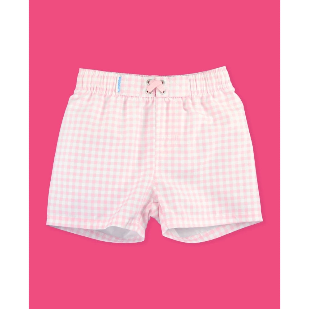 Vestido de Baño de Niño Rosado Gingham