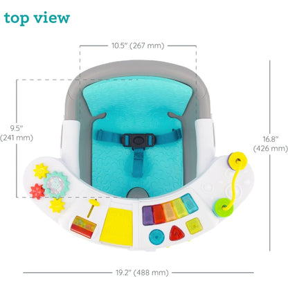 3 en 1 Silla de Comer y Booster con Luces y Sonidos - Turquesa