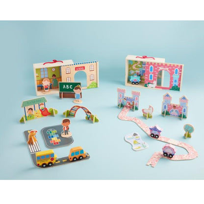 Set de Princesas de Madera con Case