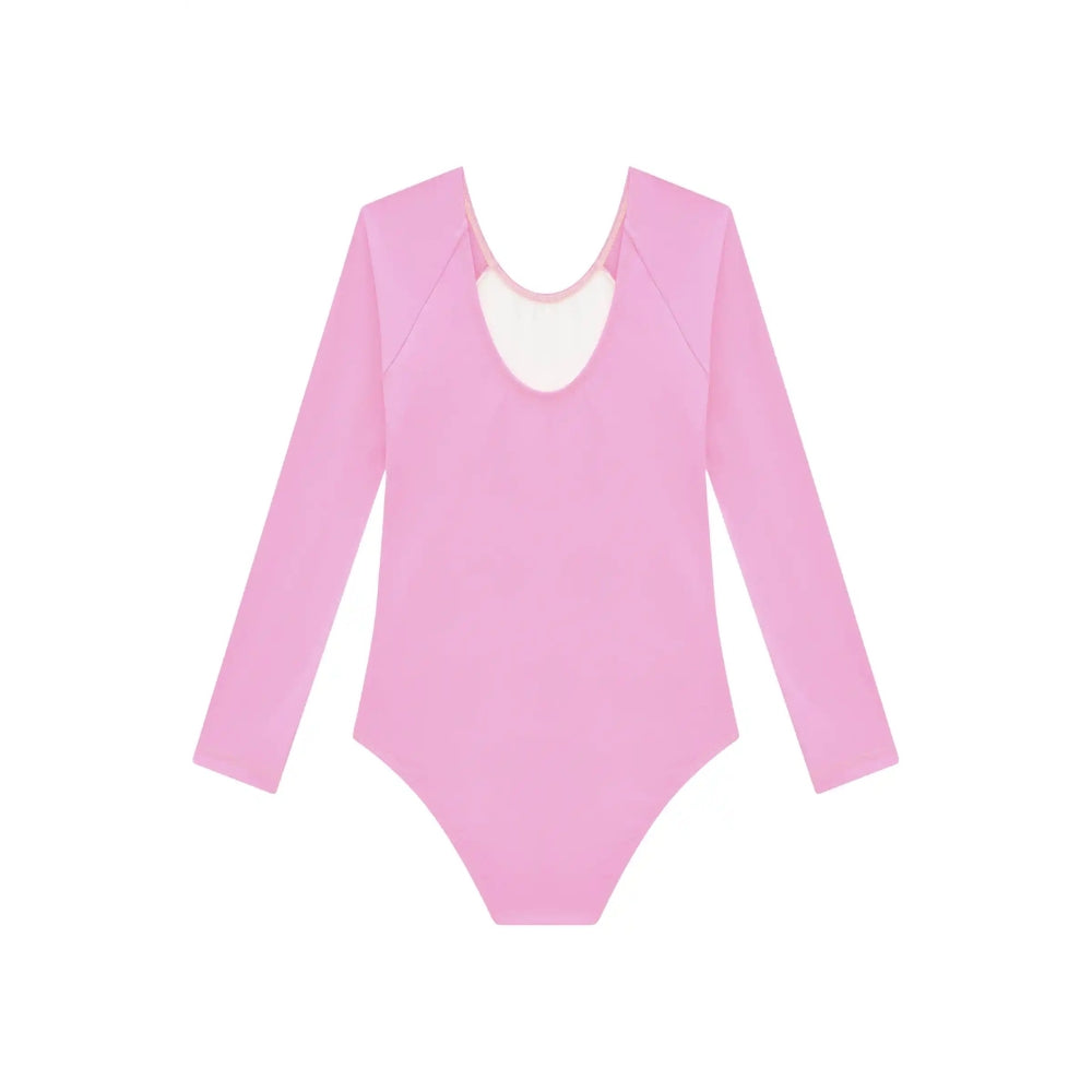 Vestido de Baño 1 Pieza Manga Larga UV 50+ - Rosado Colorblock